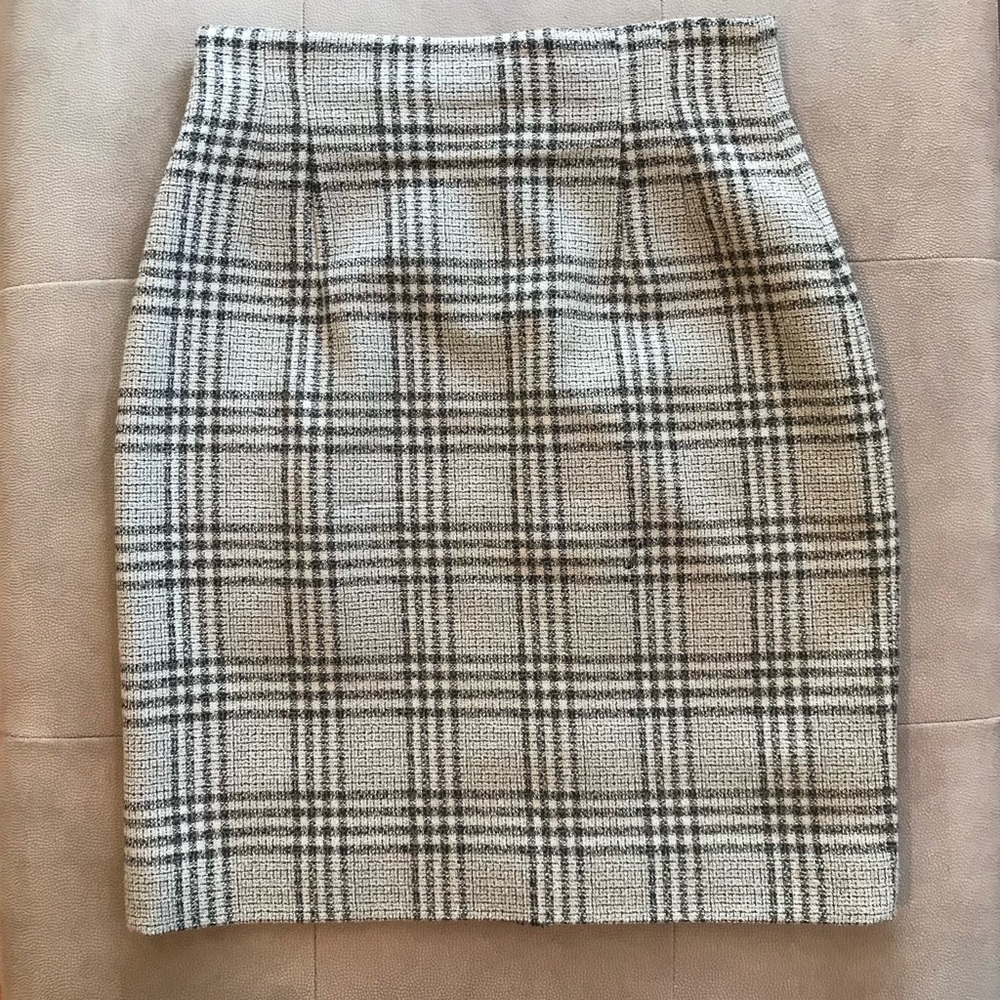 EUC Jones New York tweed wool Plaid Women's pencil Skirt - Picture 4 of 10